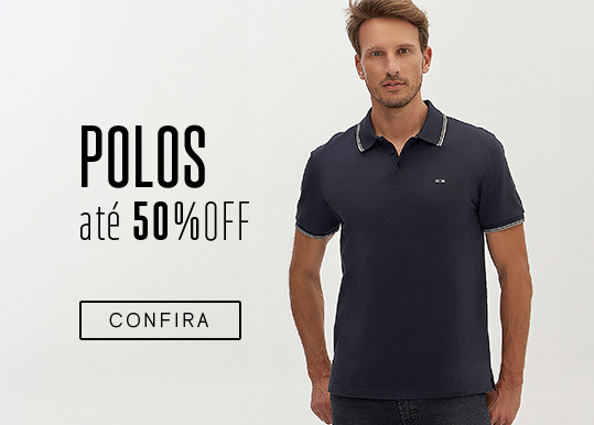 Polos até 50% OFF